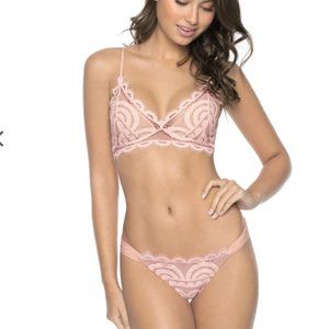 Pilyq Pink Lace Bikini Set